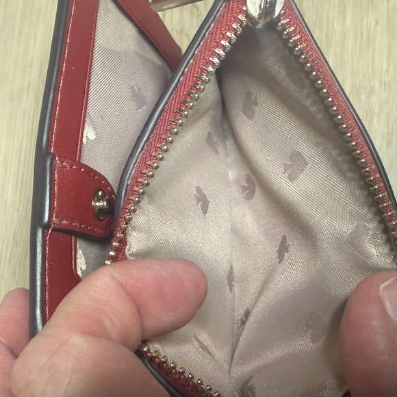 Kate Spade Red Spencer Small Slim Bifold Wallet - Picture 4 of 4